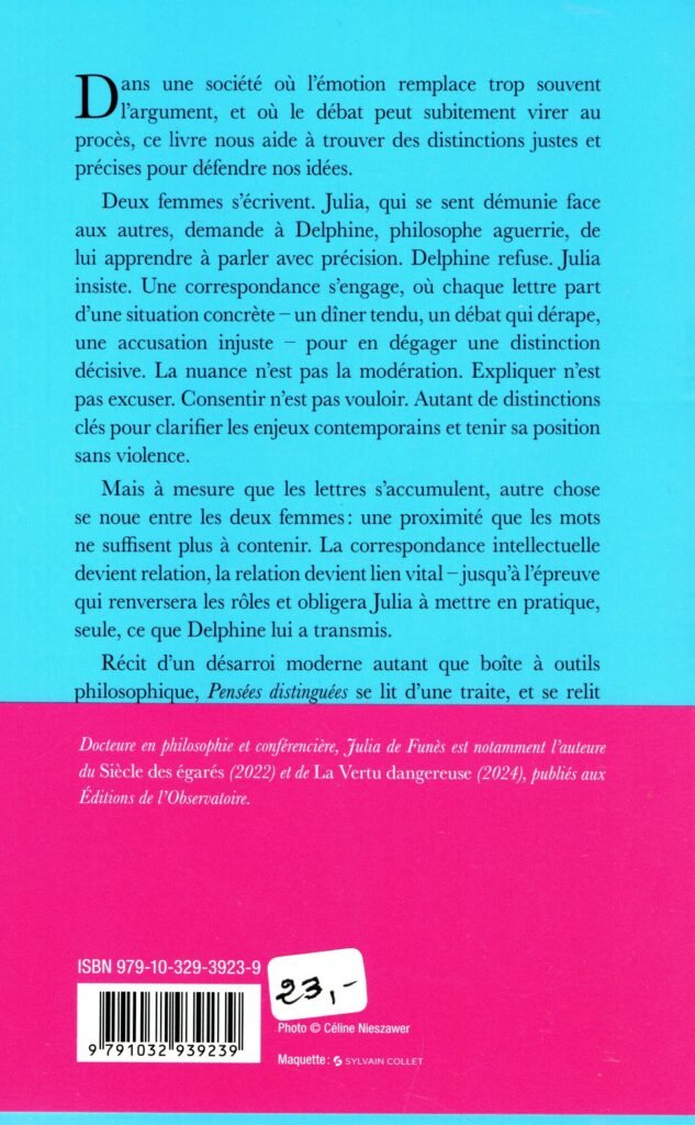 pensees distinguees verso